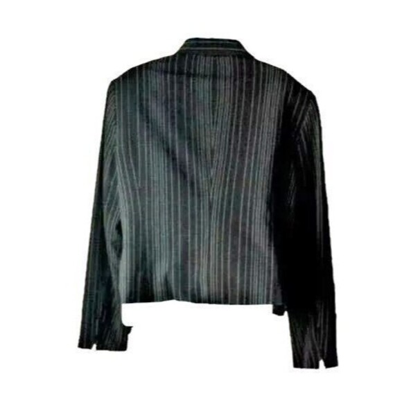 Evan Picone Black & White Pin Stripes Blazer Full Zip Women's Sz 16 NWT - Picture 3 of 7